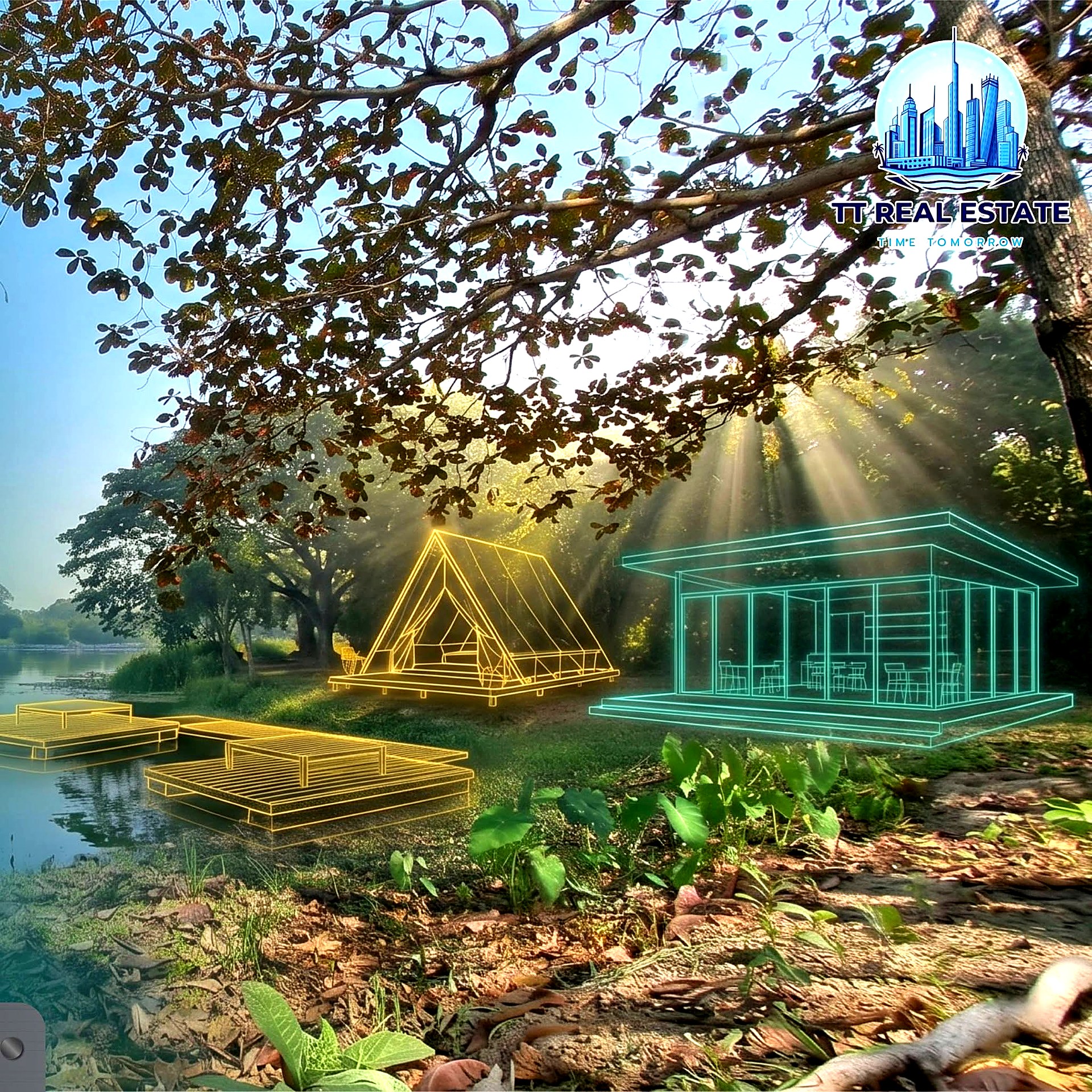 ให้เช่าที่ดิน 50 ไร่ ติดแม่น้ำแควน้อย กาญจนบุรี · ป่าร่มรื่น มีบ้าน 2 หลัง + Clubhouse รูปที่ 9